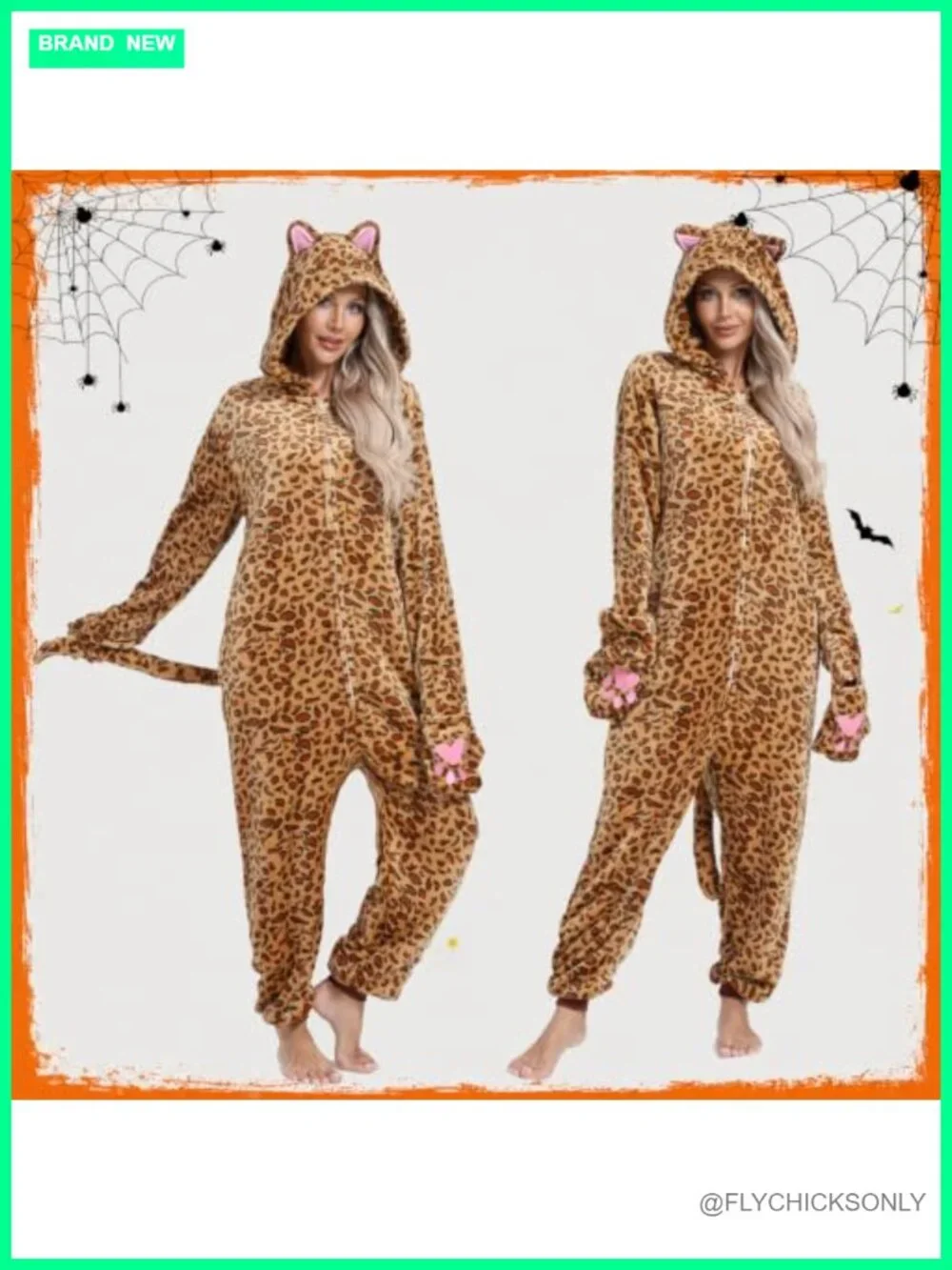 Cozy Adult Onesie Pajamas Animal Costume Fleece One Piece with Pockets for